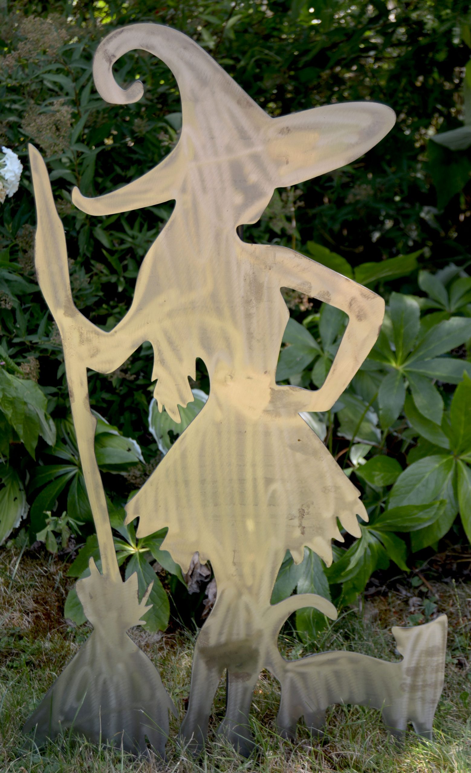 Edelrost Hexe Glinda Gartenfigur – Bild 2
